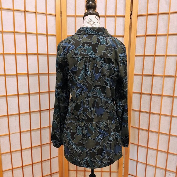 Logo by Lori Goldstein Floral Tiered Button Down Blouse, Size M, EUC! - Picture 2 of 5